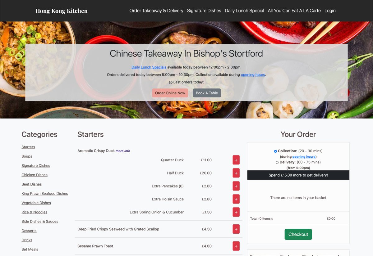 Hong Kong Kitchen online ordering menu